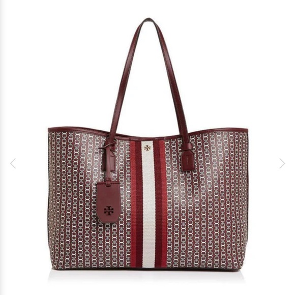 Tory Burch 53303 Gemini Link Tote Royal Burgundy